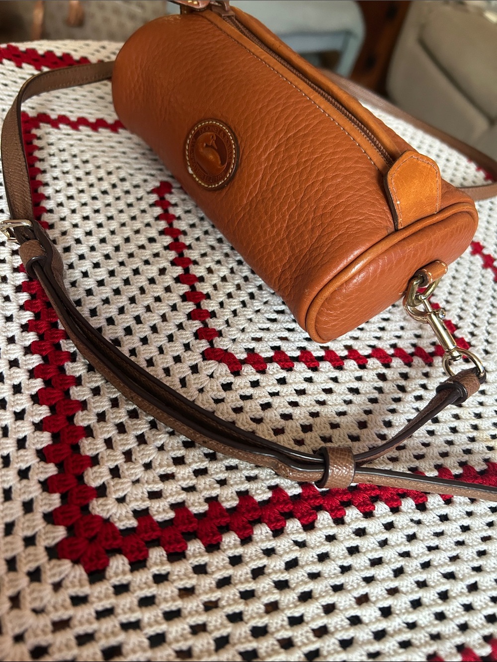 Dooney & Bourke Saddle Brown Pebble Leather Crossbody - Picture 5 of 8